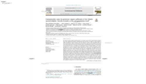 Contamination status by persistent organic pollutants of the Atlantic spotted dolphin (Stenella frontalis) at the metapopulation level*